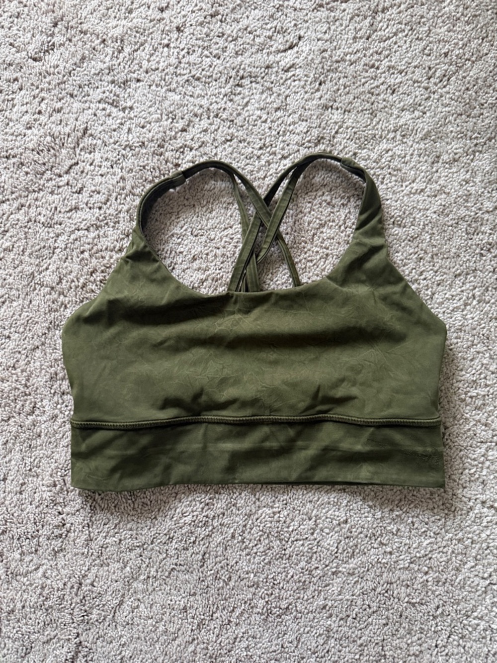 Lulu lemon Olive Green Strappy Sports Bra